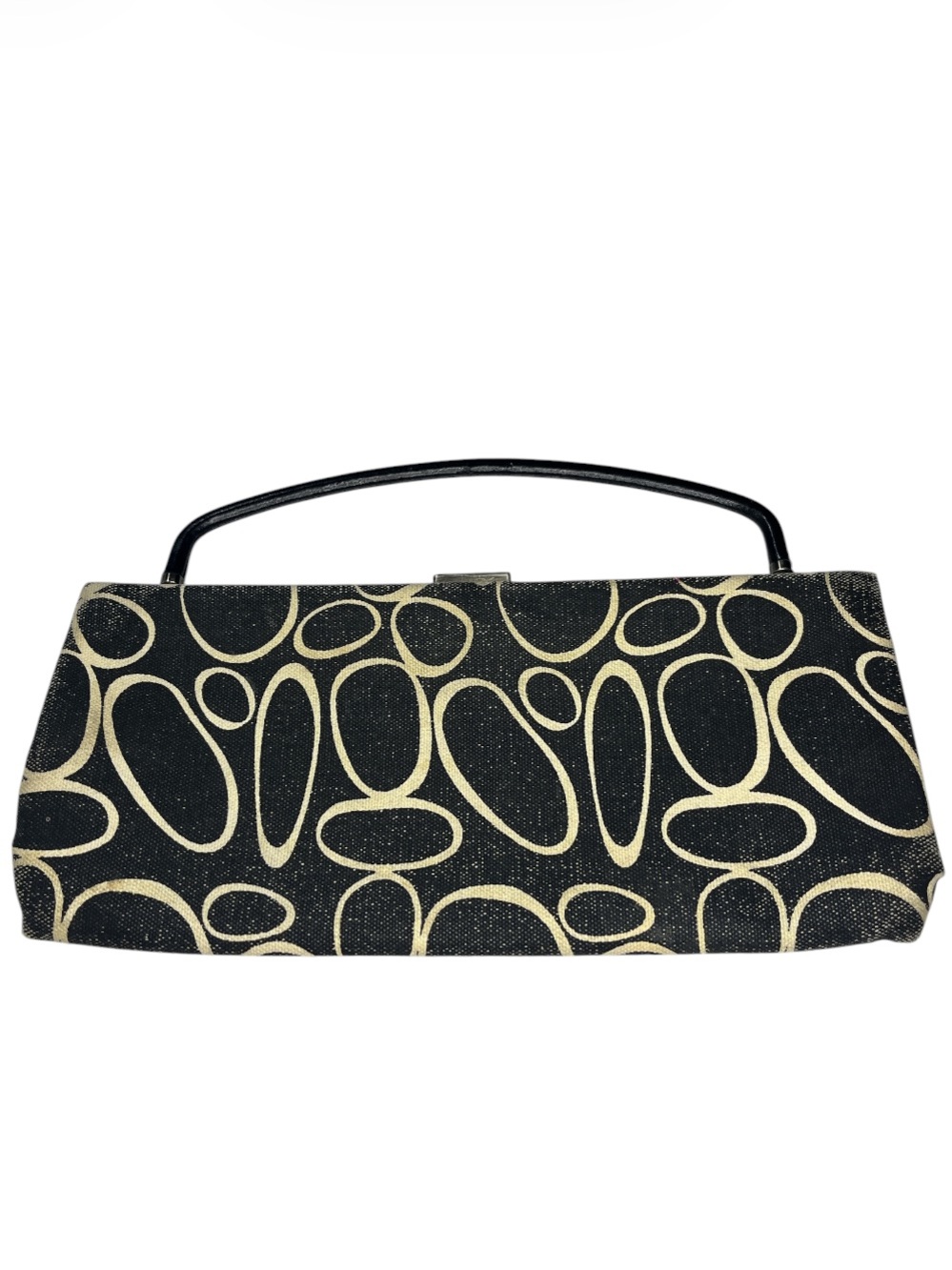 VTG Angela Adams Canvas Bar Handle Clutch
